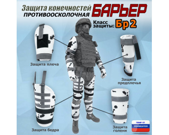 Комплект противоосколочной защиты "Барьер". Класс защиты Бр 2. Цвет: клякса.