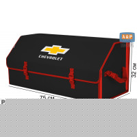 Органайзер-саквояж "Союз" в багажник Chevrolet (Шевроле), размер XXL. Цвет: черный с красной окантовкой.